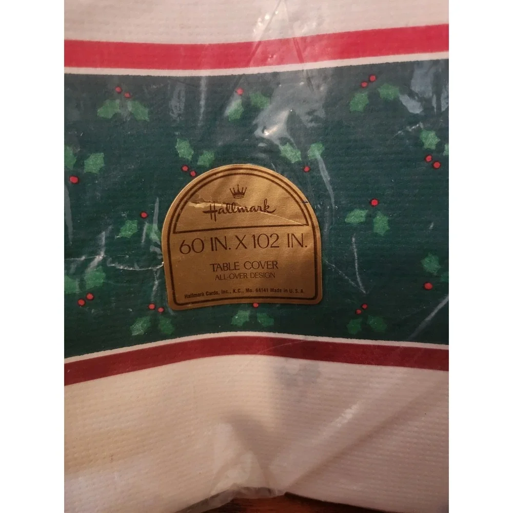 NOS Vintage Christmas‎ Paper Tablecloths Table Cover Lot of 3 Hallmark Erving